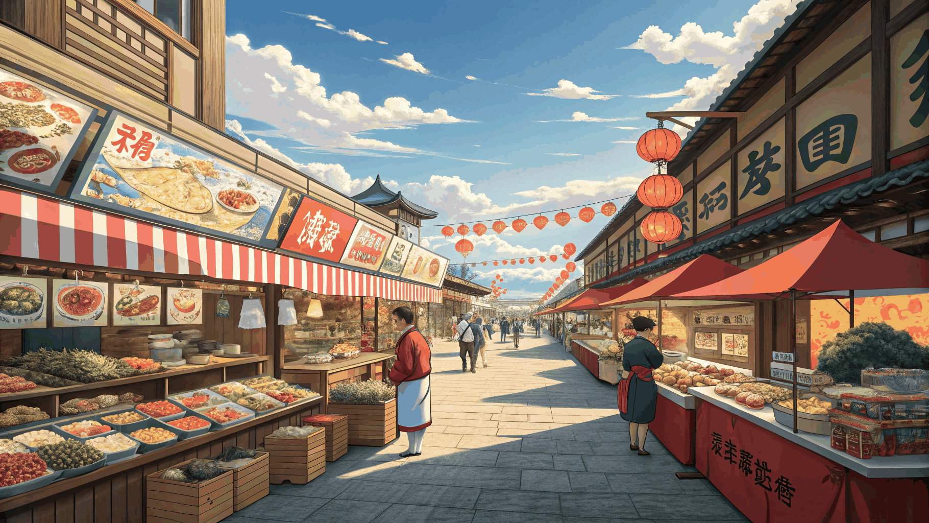 Anime illustration with polaroid collage celebrating community connections