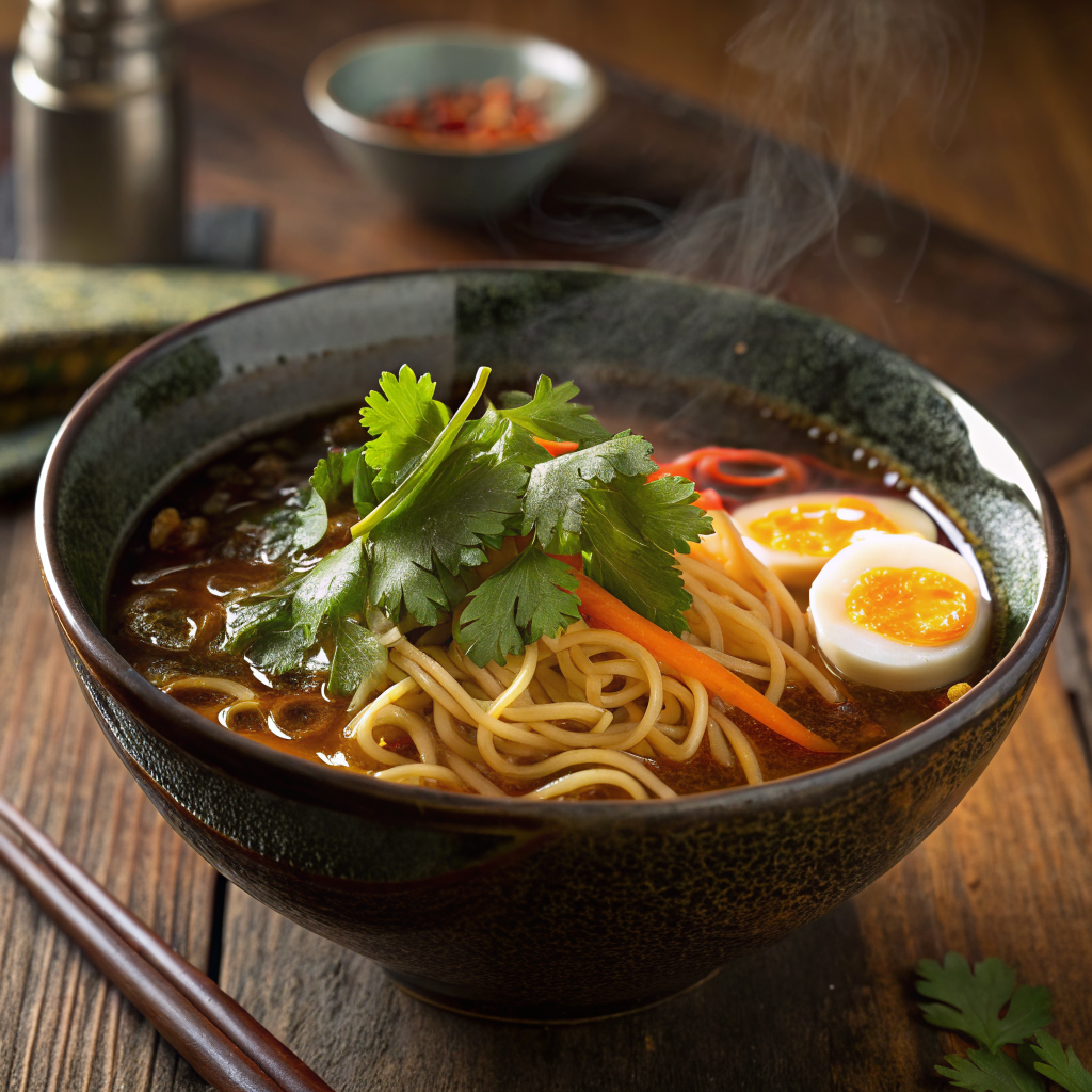 Steaming Taiwanese noodle bowl