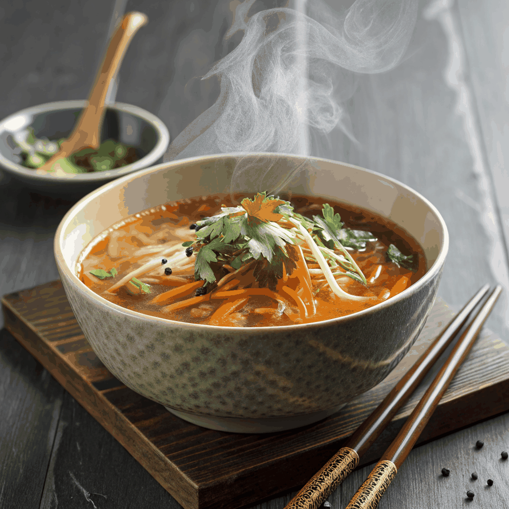 Chef preparing signature Doujiang broth