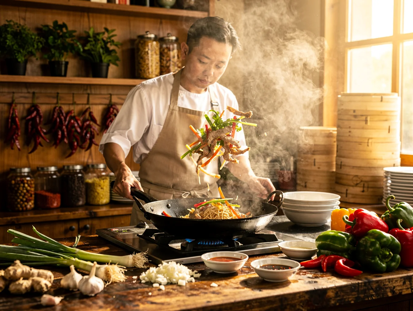 Great Taipei characters in kitchen
