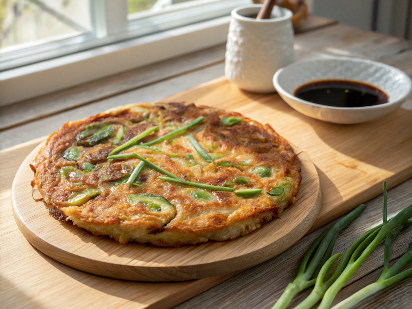 Handmade scallion pancake