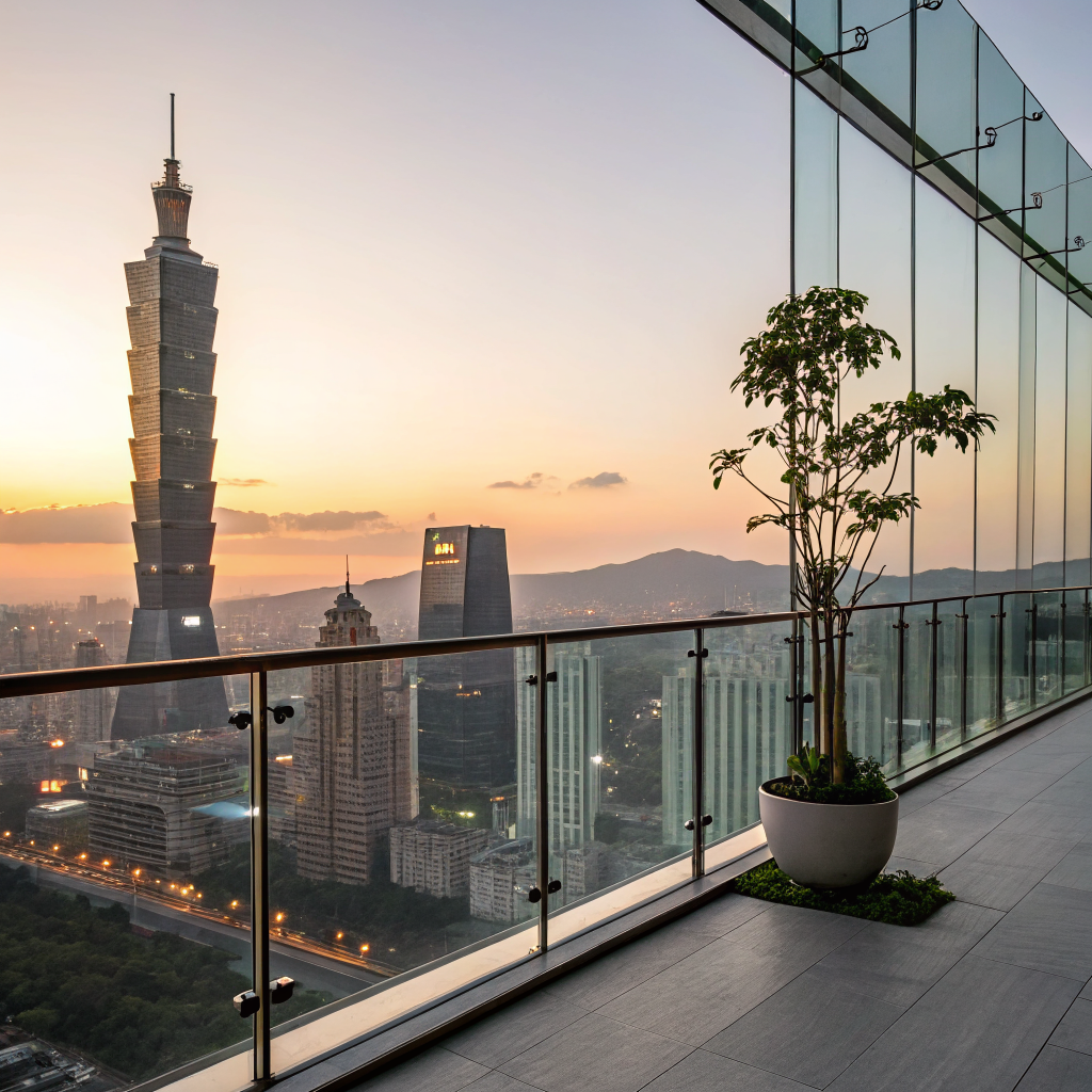 Taipei 101 skyline captioned Taiwan