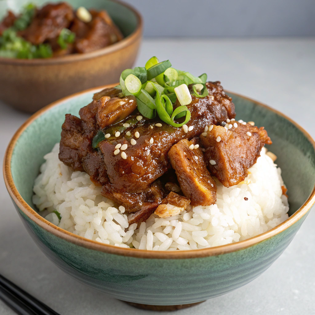 Taiwanese bento and braised rice bowl